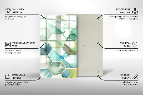 Herd abdeckplatte Aquarell-Sechsecke