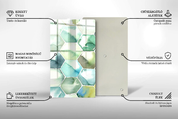 Herd abdeckplatte Aquarell-Sechsecke