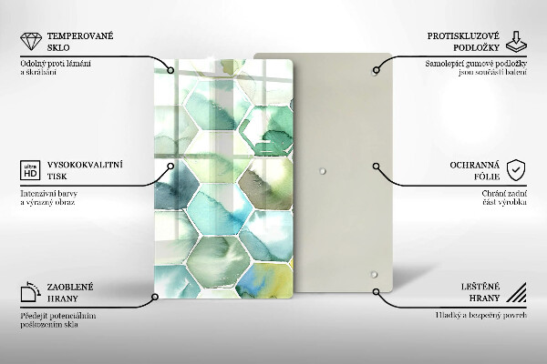 Herd abdeckplatte Aquarell-Sechsecke