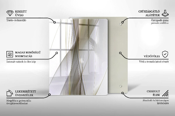 Herd abdeckplatte Abstraktes Liniendesign