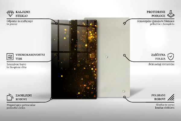 Schutz für induktionskochfeld Goldglitter