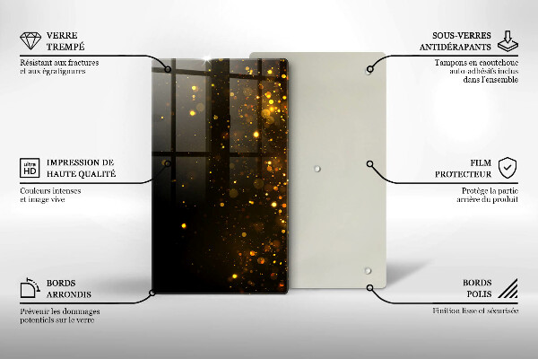 Schutz für induktionskochfeld Goldglitter