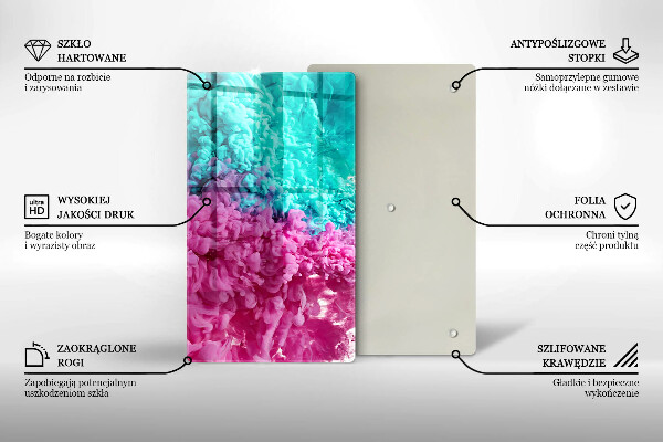 Schutz für induktionskochfeld Türkisrosa Rauch