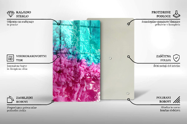 Schutz für induktionskochfeld Türkisrosa Rauch