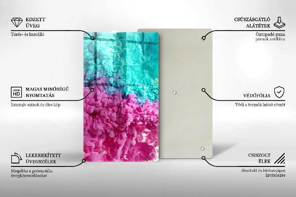 Schutz für induktionskochfeld Türkisrosa Rauch