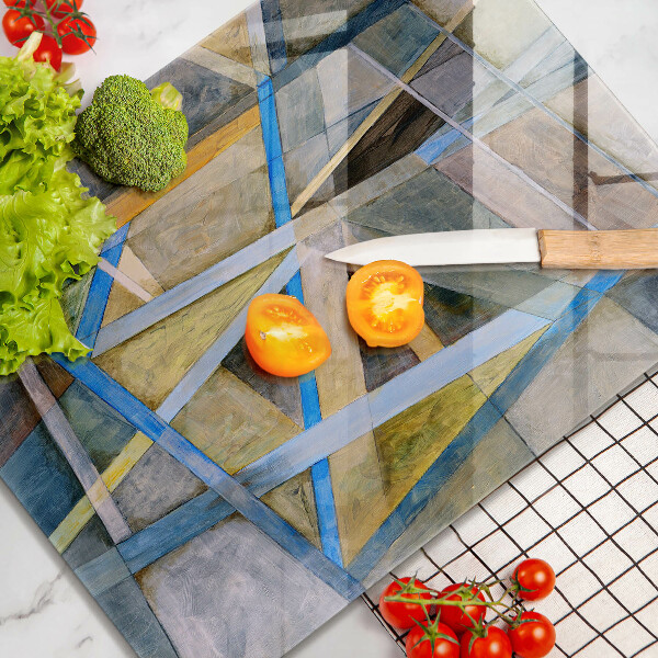 Herd abdeckplatte Gemalte Linienabstraktion