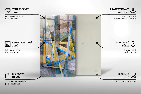 Herd abdeckplatte Gemalte Linienabstraktion