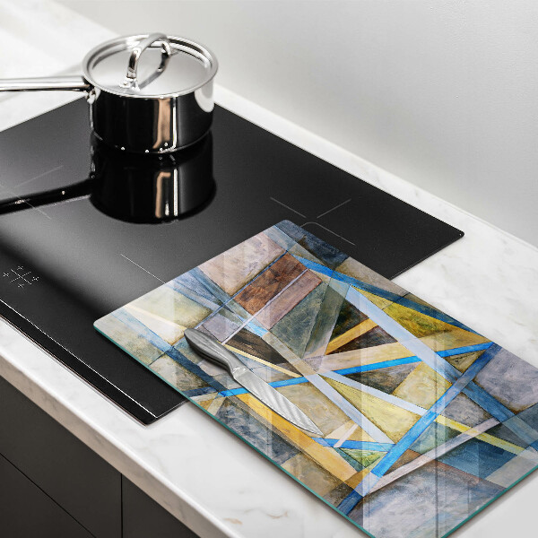 Herd abdeckplatte Gemalte Linienabstraktion