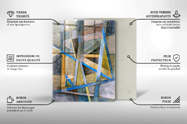Herd abdeckplatte Gemalte Linienabstraktion