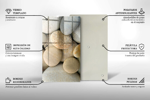 Herd abdeckplatte Muster aus ovalen Steinen