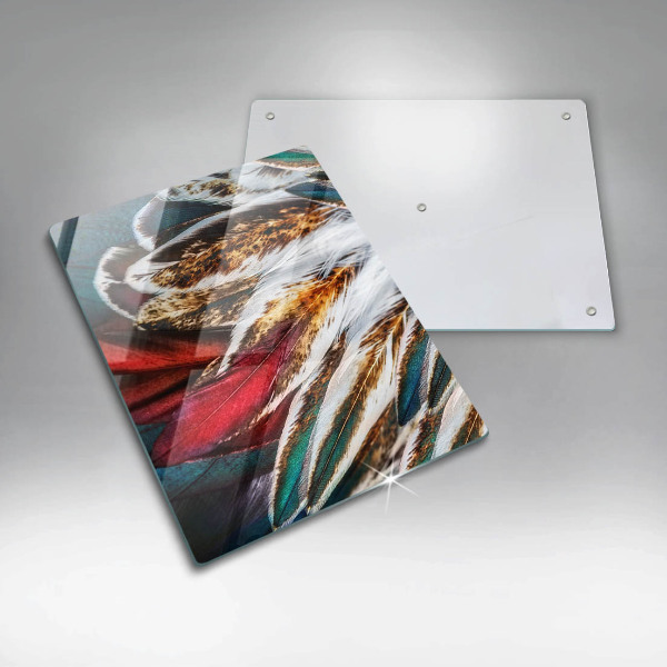 Herd abdeckplatte Boho-Vogelfedern