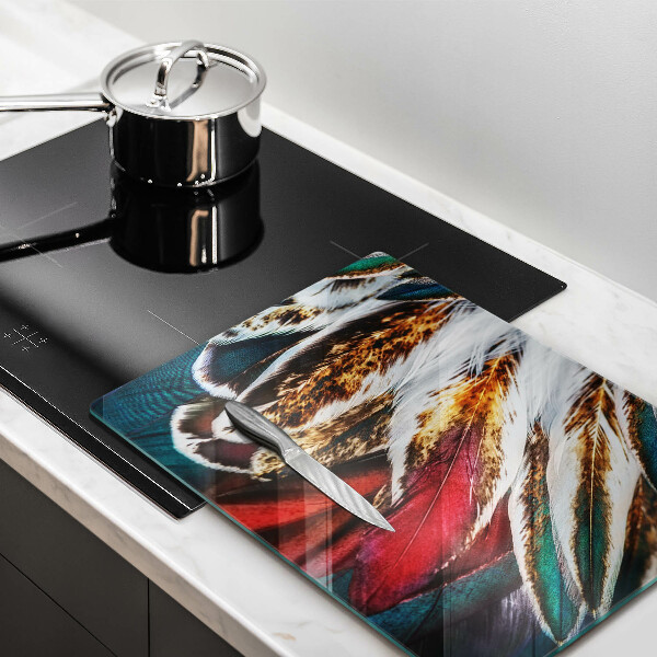 Herd abdeckplatte Boho-Vogelfedern