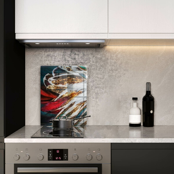 Herd abdeckplatte Boho-Vogelfedern