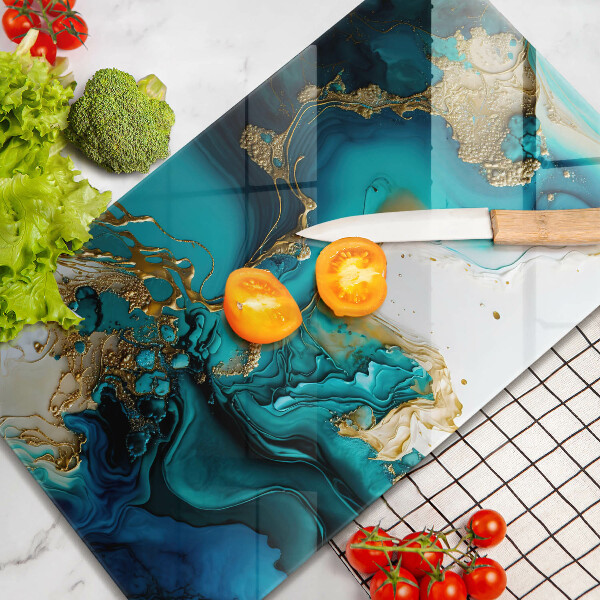 Herd abdeckplatte Türkisfarbene Abstraktion