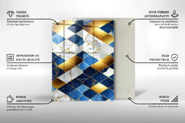Herd abdeckplatte Goldene Marmorrauten