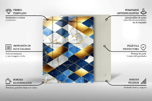 Herd abdeckplatte Goldene Marmorrauten