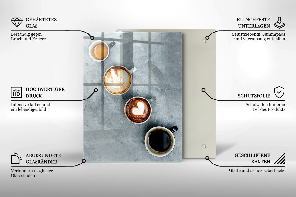 Herd abdeckplatte Küche - Kaffeetassen