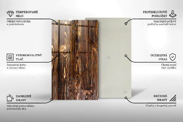 Herd schutzplatte Holzstruktur