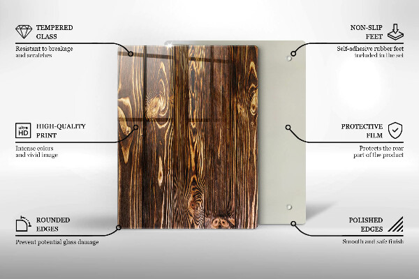 Herd schutzplatte Holzstruktur