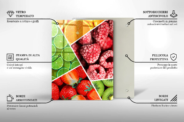 Herd schutzplatte Bunte Früchte