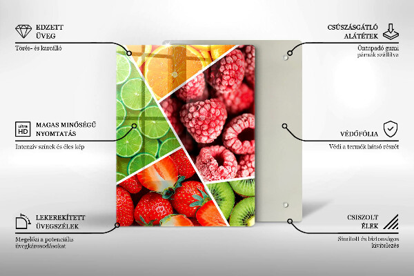Herd schutzplatte Bunte Früchte