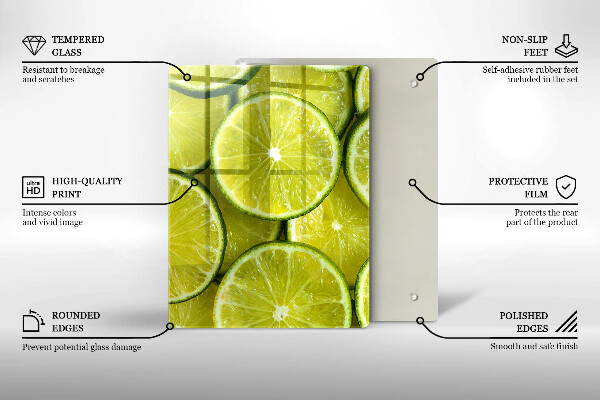 Abdeckung induktionskochfeld Limettenscheiben