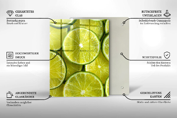 Abdeckung induktionskochfeld Limettenscheiben