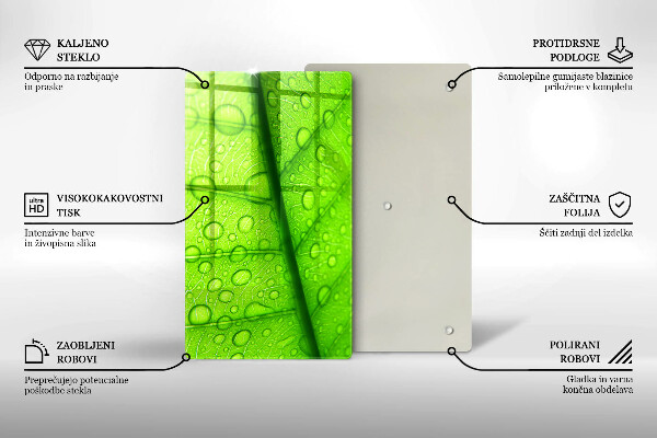 Abdeckung induktionskochfeld Nahaufnahme eines Blattes