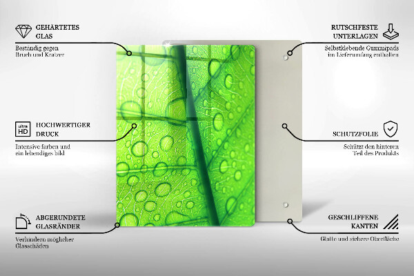 Abdeckung induktionskochfeld Nahaufnahme eines Blattes