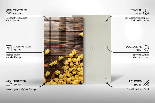 Abdeckung induktionskochfeld Nudeln auf dem Tisch