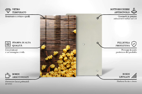 Abdeckung induktionskochfeld Nudeln auf dem Tisch