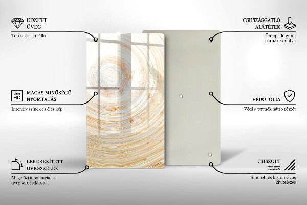 Abdeckung induktionskochfeld Holzstruktur