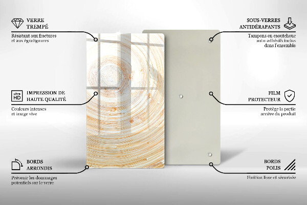 Abdeckung induktionskochfeld Holzstruktur