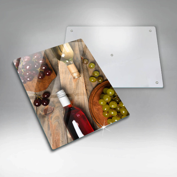 Abdeckung induktionskochfeld Weinflaschen und Trauben