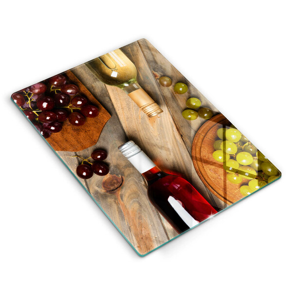 Abdeckung induktionskochfeld Weinflaschen und Trauben