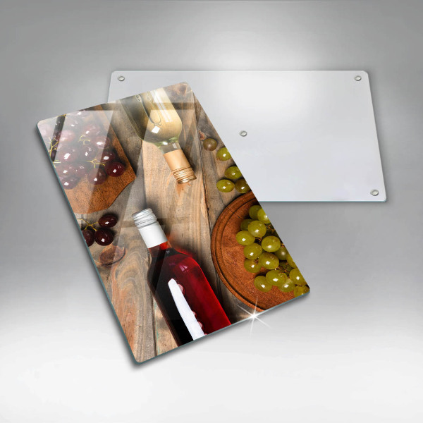 Abdeckung induktionskochfeld Weinflaschen und Trauben