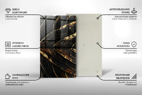 Abdeckung induktionskochfeld Gold Blatt