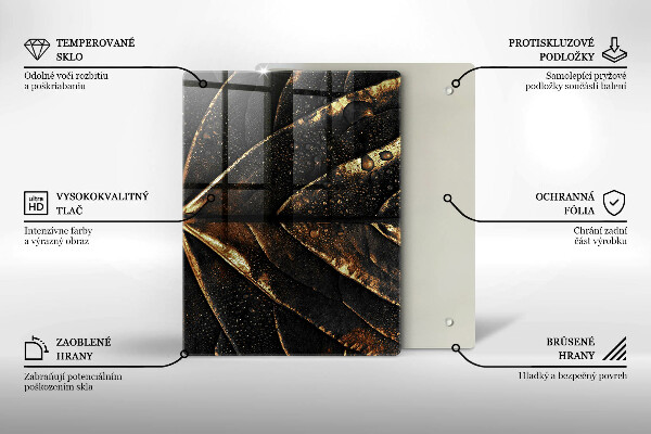 Abdeckung induktionskochfeld Gold Blatt