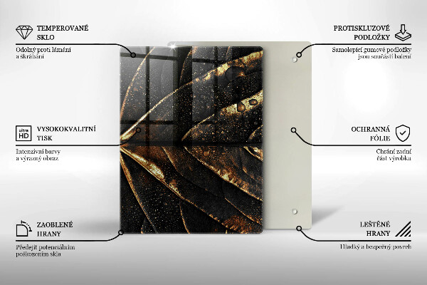 Abdeckung induktionskochfeld Gold Blatt