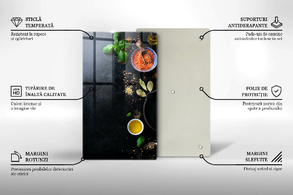 Abdeckung induktionskochfeld Schüsseln mit Gewürzen