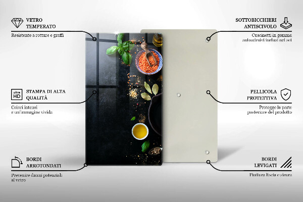 Abdeckung induktionskochfeld Schüsseln mit Gewürzen