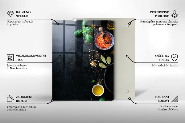 Abdeckung induktionskochfeld Schüsseln mit Gewürzen