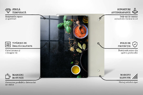 Abdeckung induktionskochfeld Schüsseln mit Gewürzen