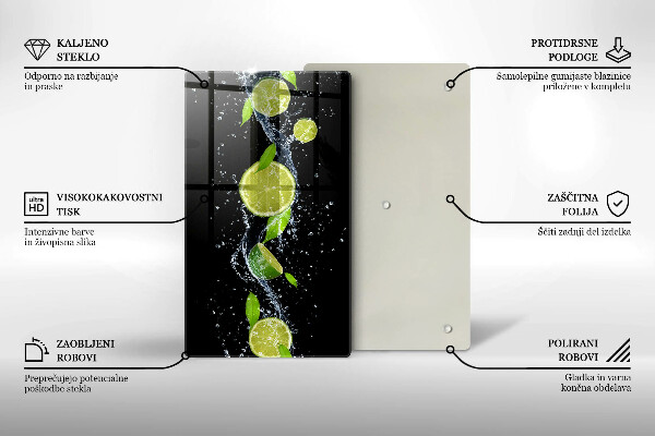 Herd abdeckplatte Saftige Limetten in Wasser