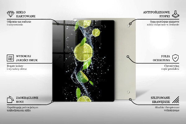 Herd abdeckplatte Saftige Limetten in Wasser