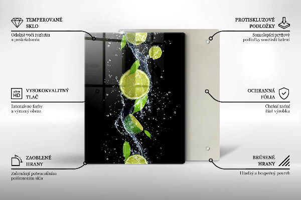 Herd abdeckplatte Saftige Limetten in Wasser