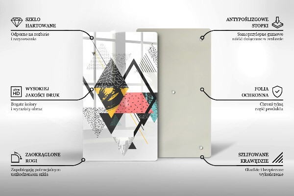 Herd abdeckplatte Abstrakte Dreiecke