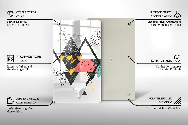 Herd abdeckplatte Abstrakte Dreiecke