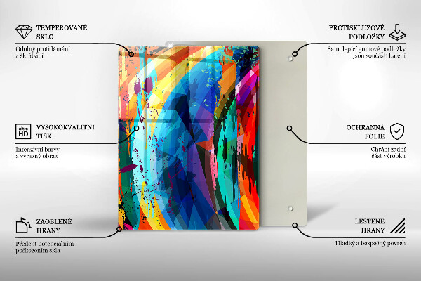 Herd abdeckplatte Bunte Farbflecken