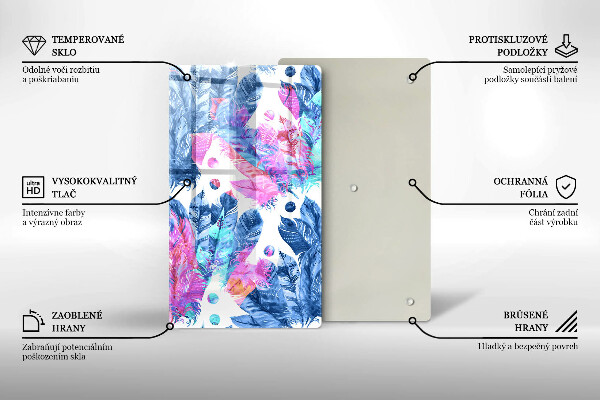 Herd abdeckplatte Federn-Boho-Illustration